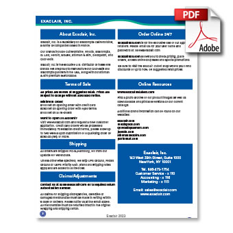 Exaclair 2023 Product Catalog
