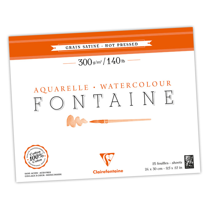 Hot Pressed Fontaine Watercolor Blocks and Pads