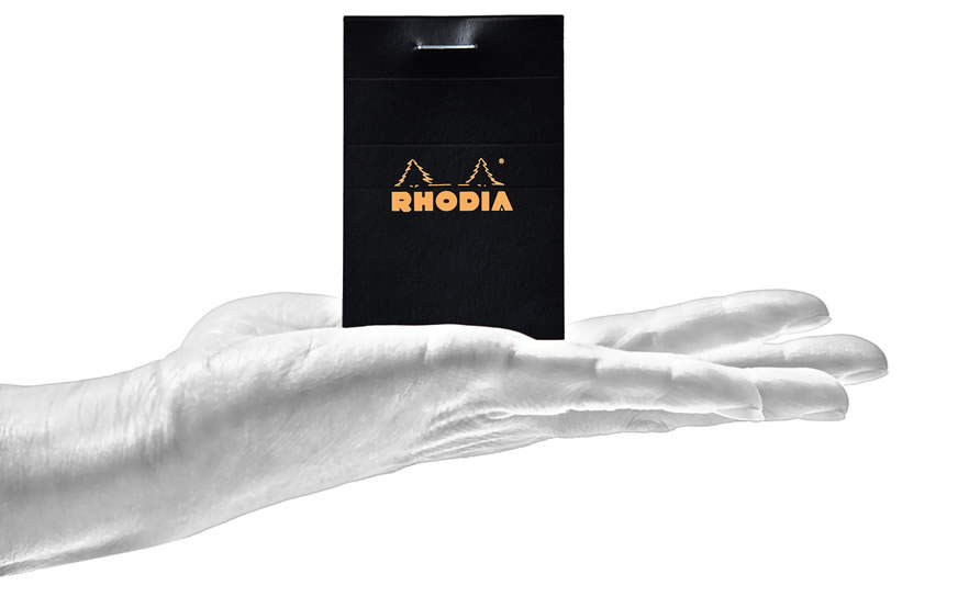 Stock Bureau - RHODIA Bloc WHITE Agrafé N° 11 Format A7 Quadrillé 5x5 80g  Blanc